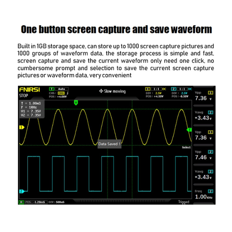 FNIRSI 2 In 1 Dual-Channel 100M Bandwidth Digital Oscilloscope 1GS Sampling Signal Generator, EU Plug 1014D +P4100 Probe - Digital Multimeter by FNIRSI | Online Shopping South Africa | PMC Jewellery | Buy Now Pay Later Mobicred