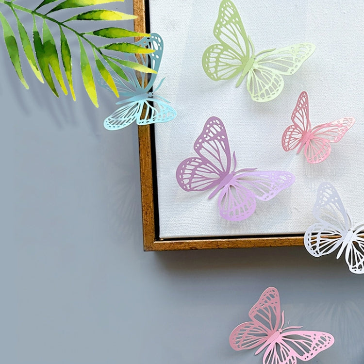 12pcs /Set 3D Simulation Skeleton Butterfly Stickers Home Background Wall Decoration Art Wall Stickers, Type: B Type White - Ornaments by PMC Jewellery | Online Shopping South Africa | PMC Jewellery