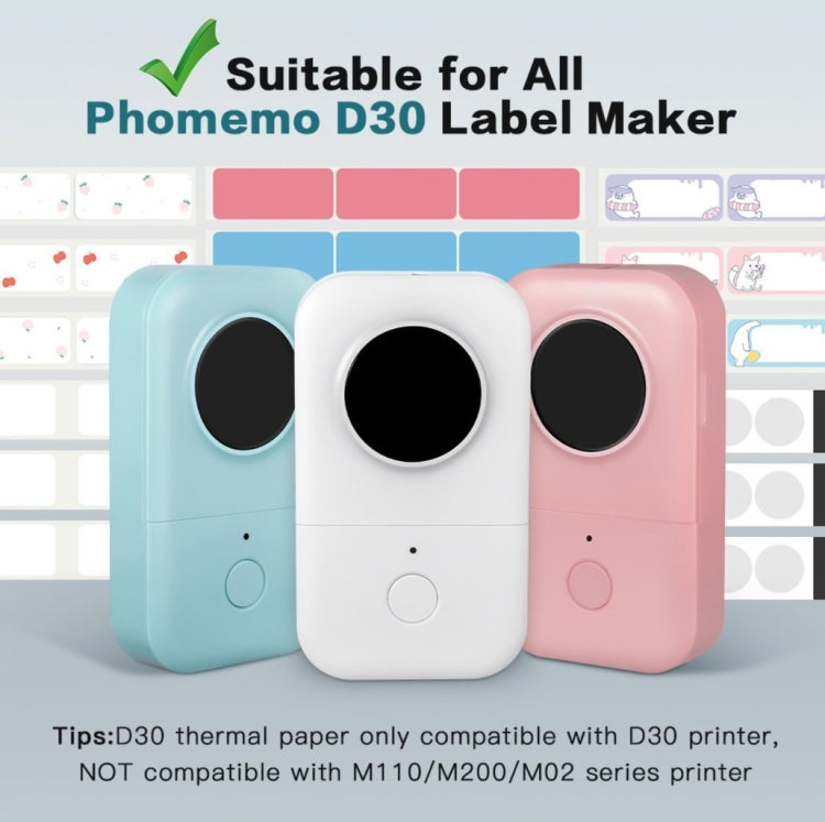 For Phomemo D30 3rolls /Pack 12 X 40mm Stars Thermal Labels - free shipping - PMC TechLife - Order now!