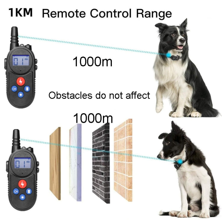 1000m Remote Control Intercom Dog Trainer Electric Shock Vibration Stop Barker(Black) - free shipping - PMC TechLife - Order now!