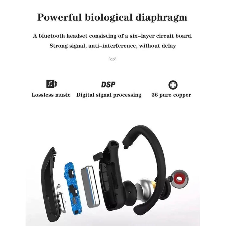 TWS Ear-mounted Noise Reduction LED Dual-battery Display Bluetooth Earphones(T17 Black) - TWS Earphone by PMC Jewellery | Online Shopping South Africa | PMC Jewellery | Buy Now Pay Later Mobicred