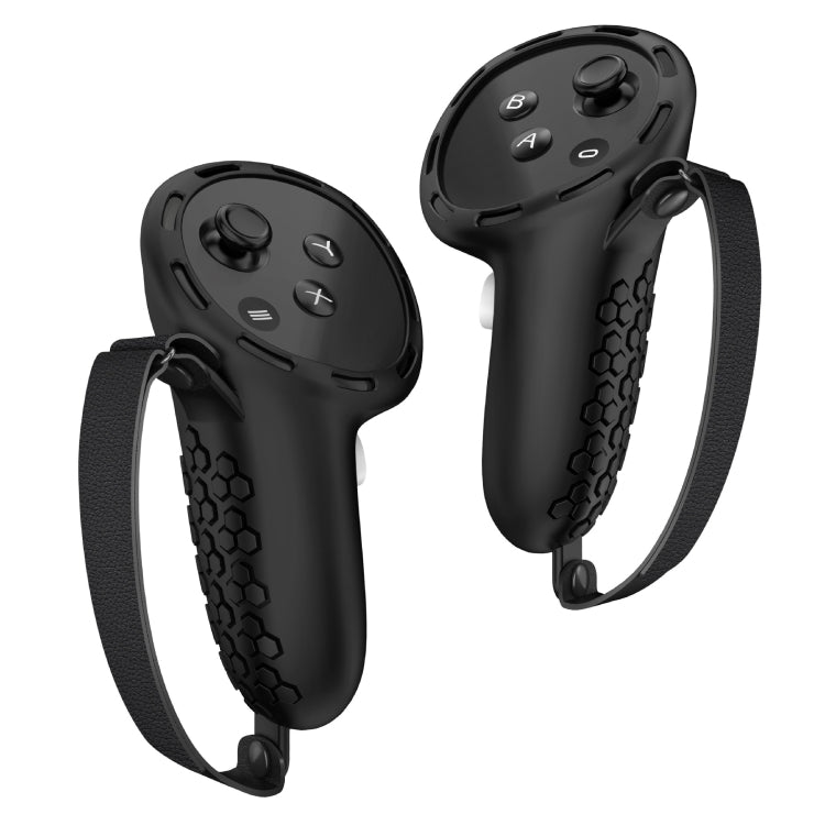 For Meta Quest 3 Controller Silicone Anti-Slip Protective Cover VR Accessories(Black) - VR Accessories by PMC Jewellery | Online Shopping South Africa | PMC Jewellery | Buy Now Pay Later Mobicred