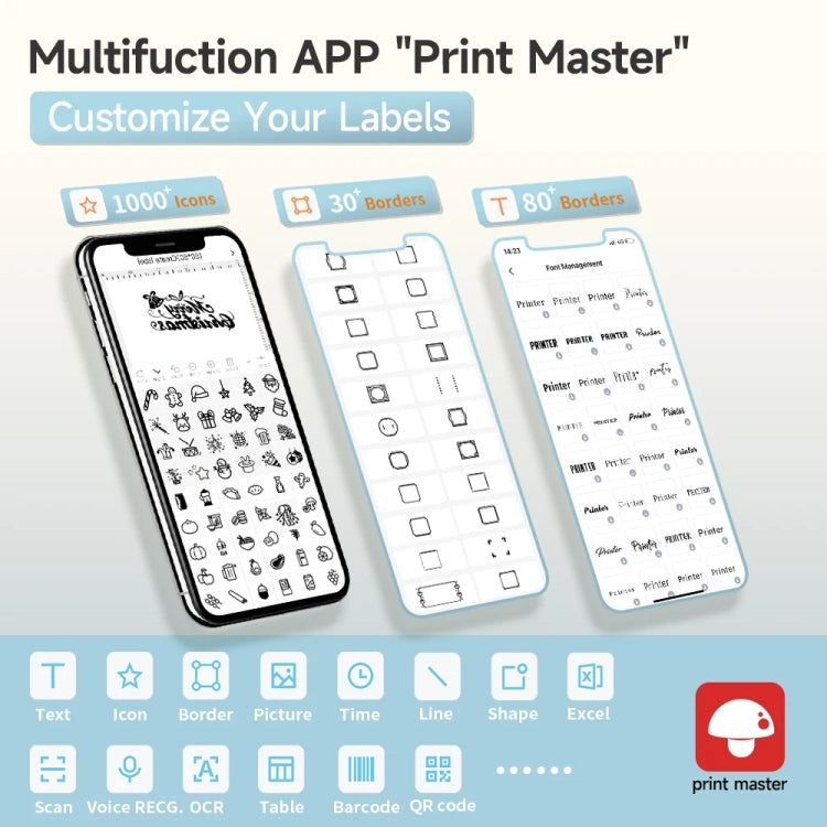 Phomemo M221 Thermal Wireless Label Printer Barcode Bluetooth Label Maker(White) - free shipping - PMC TechLife - Order now!