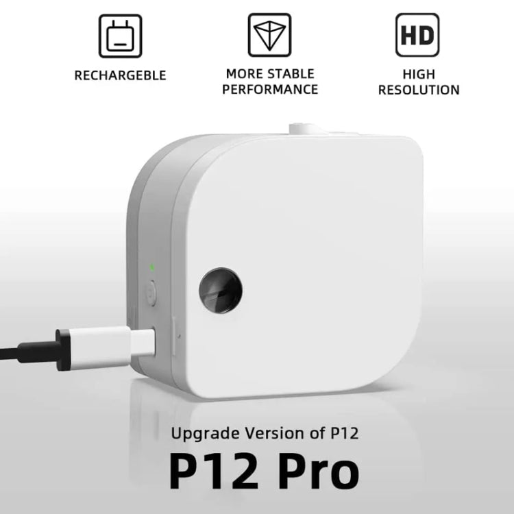 Phomemo P12Pro Li-Ion Battery Compact Bluetooth Convenient Self-Adhesive Thermal Label Printer(Black) - free shipping - PMC TechLife - Order now!