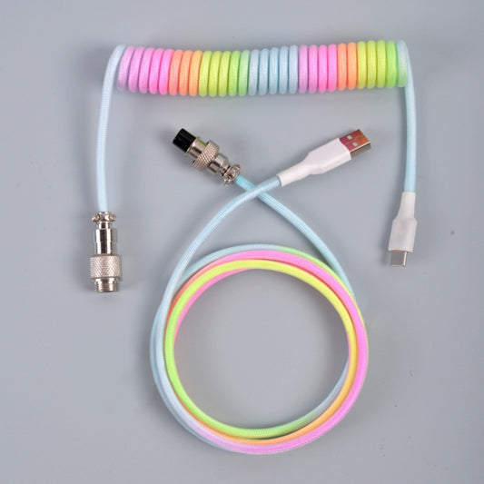 USB-C/Type-C  Mechanical Keyboard Wire Computer Aviation Connector,Cable Length: 3m(Colorful) - Other by PMC Jewellery | Online Shopping South Africa | PMC Jewellery | Buy Now Pay Later Mobicred