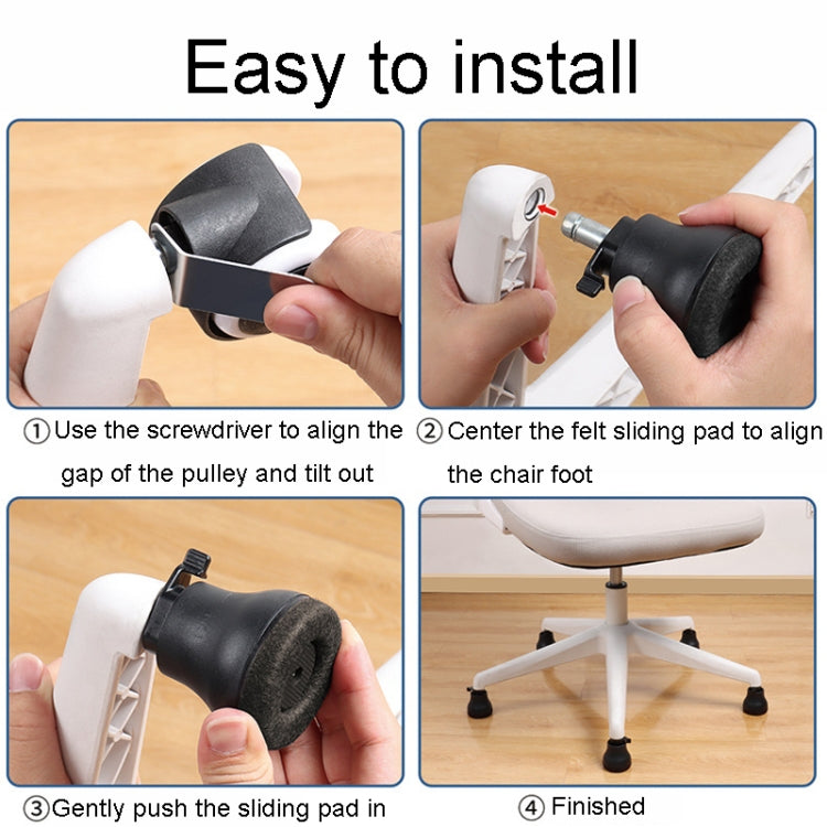 Computer Chair Roller Cushion Slip / Non-Slip Switchable Sliding Roller - Crash Pads by PMC TechLife | Online Shopping South Africa | PMC TechLife | Buy Now Pay Later Mobicred