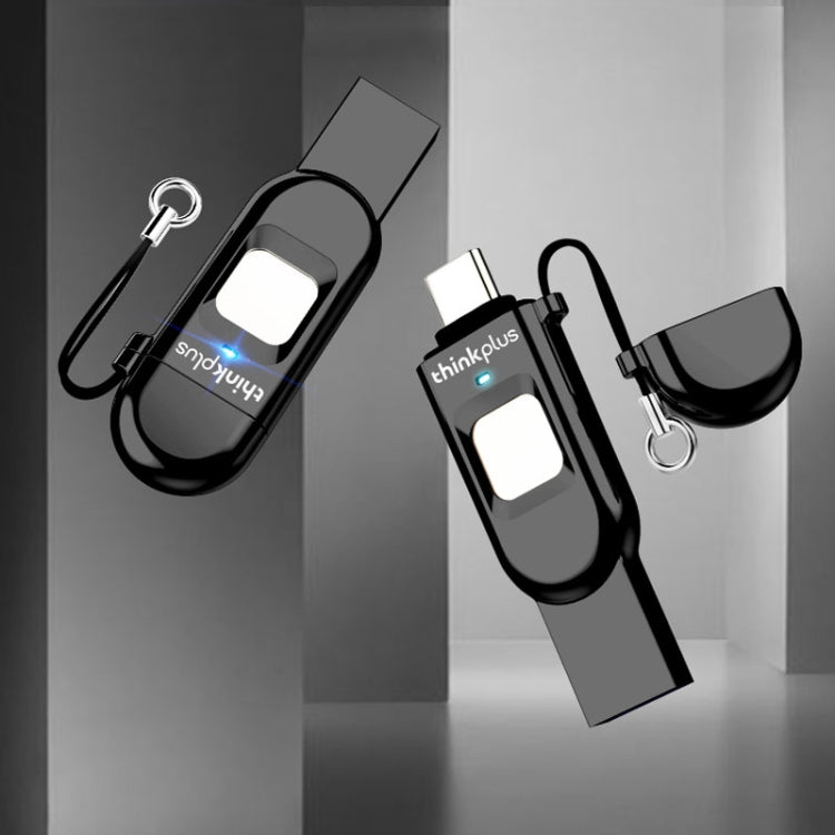 Lenovo Thinkplus TFU301 Dual Interface Type-C+USB Fingerprint Encrypted USB Flash Drive, Capacity: 256G - free shipping - PMC TechLife - Order now!