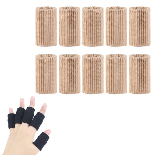 10pcs/set Basketball Riding Finger Sleeves Finger Joint Stretch Knit Sports Protectors, Color: Skin Tone - Sports Safety by PMC Jewellery | Online Shopping South Africa | PMC Jewellery