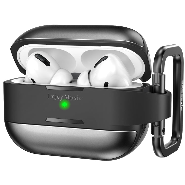 AhaStyle WG75-PRO For AirPods Pro Split TPU+Aluminum Alloy Combination Protective Cover(Gray) - free shipping - PMC Jewellery - Order now!