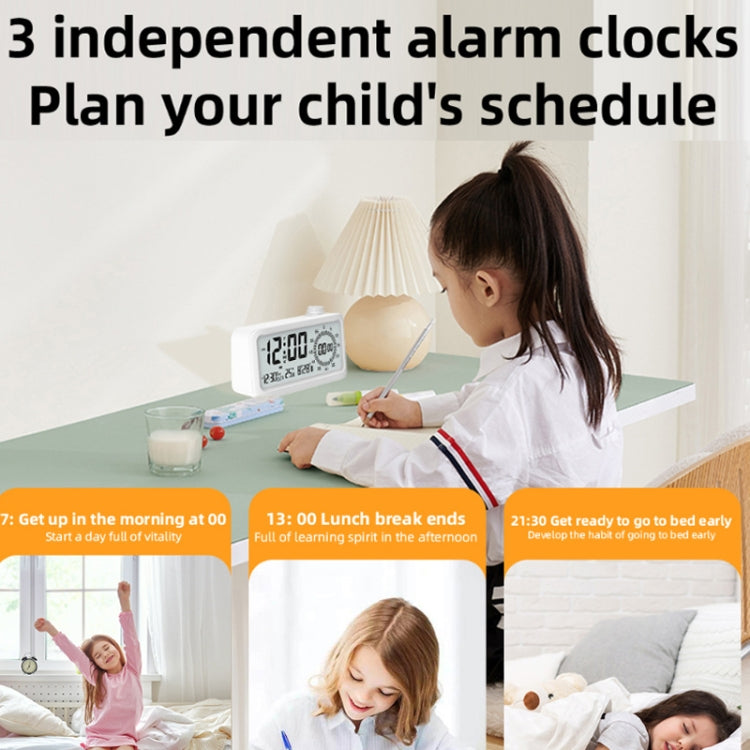 Visual Timer Alarm Clock Dual Display LCD Time Reminder(White) - Alarm Clocks by PMc TechLife | Online Shopping South Africa | PMc TechLife | Buy Now Pay Later Mobicred