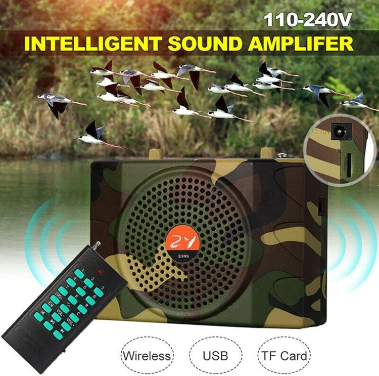 25W  Bluetooth Voice Amplifier Bird Hunting Speaker Supports USB/TF/FM 1000m Remote Control EU Plug(Camouflage) - Midrange Speaker & Frequency Divider by PMC TechLife | Online Shopping South Africa | PMC TechLife | Buy Now Pay Later Mobicred