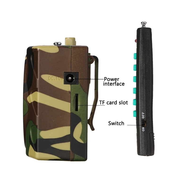 25W  Bluetooth Voice Amplifier Bird Hunting Speaker Supports USB/TF/FM 1000m Remote Control EU Plug(Camouflage) - Midrange Speaker & Frequency Divider by PMC TechLife | Online Shopping South Africa | PMC TechLife | Buy Now Pay Later Mobicred