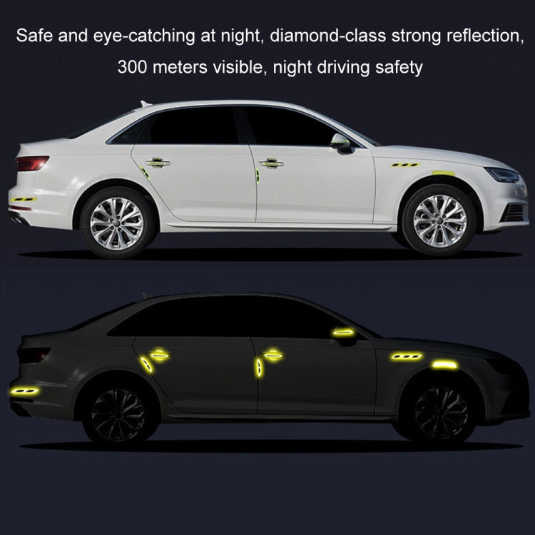 8pcs/set Car Door Handle Rearview Mirror Safety Warning Protective Reflective Sticker, Color: Blue - Warning Sticker by PMC TechLife | Online Shopping South Africa | PMC TechLife | Buy Now Pay Later Mobicred