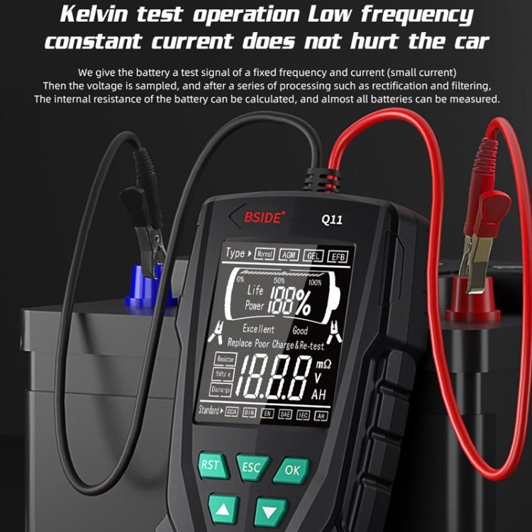 BSIDE Q11 Car Battery Detector 12V/24V Battery Life Capacity Internal Resistance Tester - free shipping - PMC TechLife - Order now!