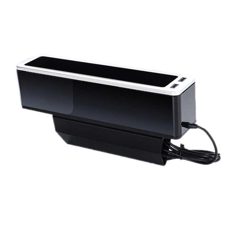 Car Seat Gap Storage Box with 2 USB Charging Port, Color:  Principal Driver Silver - Stowing Tidying by PMC TechLife | Online Shopping South Africa | PMC TechLife | Buy Now Pay Later Mobicred