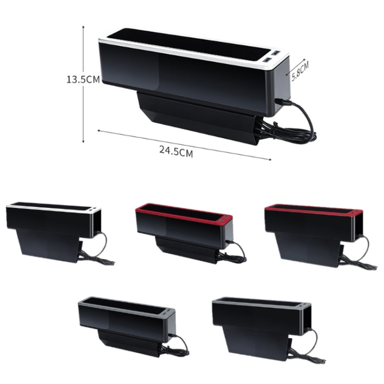 Car Seat Gap Storage Box with 2 USB Charging Port, Color:  Principal Driver Red - Stowing Tidying by PMC TechLife | Online Shopping South Africa | PMC TechLife | Buy Now Pay Later Mobicred