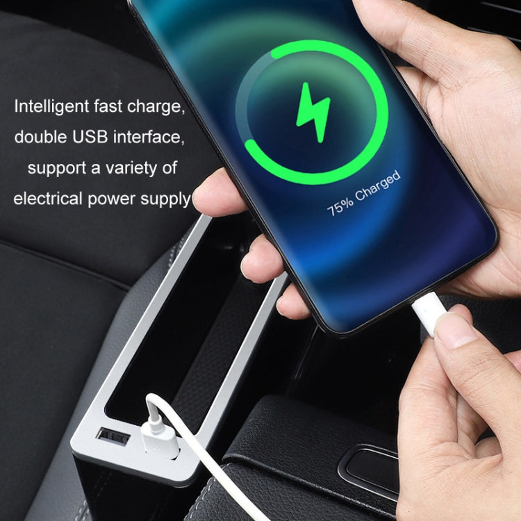 Car Seat Gap Storage Box with 2 USB Charging Port, Color: Co-pilot Gray - Stowing Tidying by PMC TechLife | Online Shopping South Africa | PMC TechLife | Buy Now Pay Later Mobicred