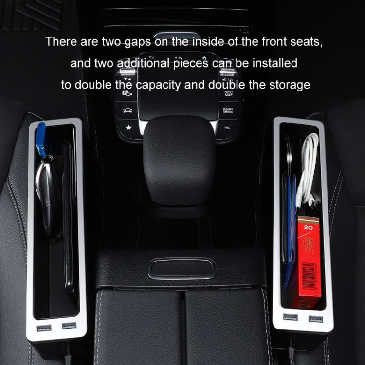 Car Seat Gap Storage Box with 2 USB Charging Port, Color: Co-pilot Red - Stowing Tidying by PMC TechLife | Online Shopping South Africa | PMC TechLife | Buy Now Pay Later Mobicred