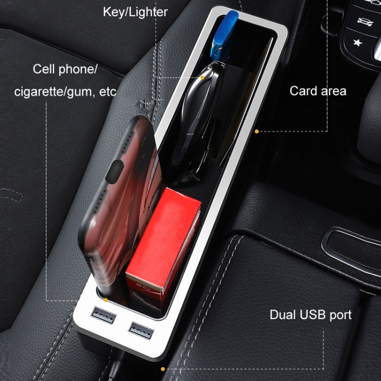 Car Seat Gap Storage Box with 2 USB Charging Port, Color:  Principal Driver Red - Stowing Tidying by PMC TechLife | Online Shopping South Africa | PMC TechLife | Buy Now Pay Later Mobicred