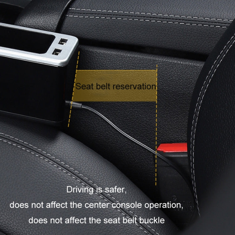 Car Seat Gap Storage Box with 2 USB Charging Port, Color:  Principal Driver Gray - Stowing Tidying by PMC TechLife | Online Shopping South Africa | PMC TechLife | Buy Now Pay Later Mobicred