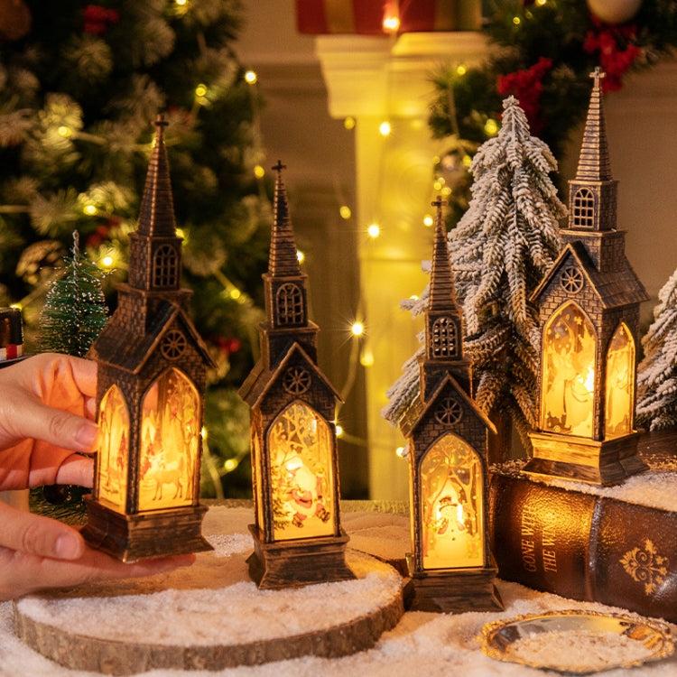 Christmas Decoration Lamps Church Shape Night Light Electronic Candle Candlelight, Style: Angel - Decoration Lamps by PMC Jewellery | Online Shopping South Africa | PMC Jewellery