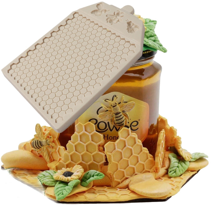 Honeycomb Block Textured Silicone Mold Bee Fondant Chocolate Cake Mold, Speci: Mk-2373 Light Gray - Food Molds by PMC Jewellery | Online Shopping South Africa | PMC Jewellery