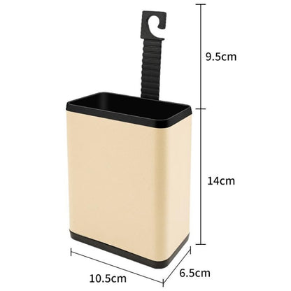 Multifunctional Car Dustbin Car Seatback Door Hanging Storage Box(Beige) - Stowing Tidying by PMC Jewellery | Online Shopping South Africa | PMC Jewellery | Buy Now Pay Later Mobicred