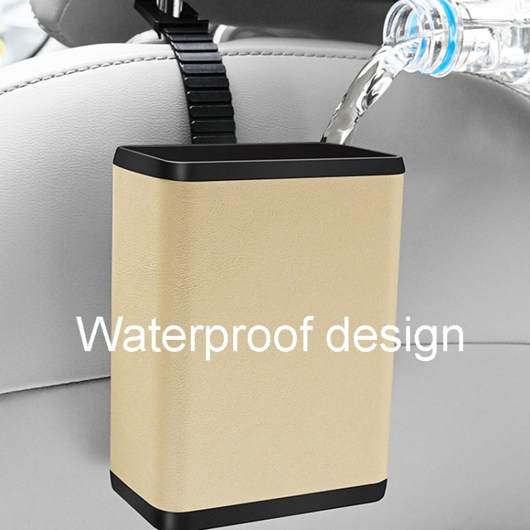Multifunctional Car Dustbin Car Seatback Door Hanging Storage Box(Beige) - Stowing Tidying by PMC TechLife | Online Shopping South Africa | PMC TechLife | Buy Now Pay Later Mobicred