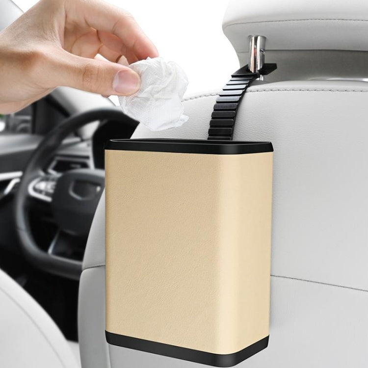 Multifunctional Car Dustbin Car Seatback Door Hanging Storage Box(Beige) - Stowing Tidying by PMC TechLife | Online Shopping South Africa | PMC TechLife | Buy Now Pay Later Mobicred