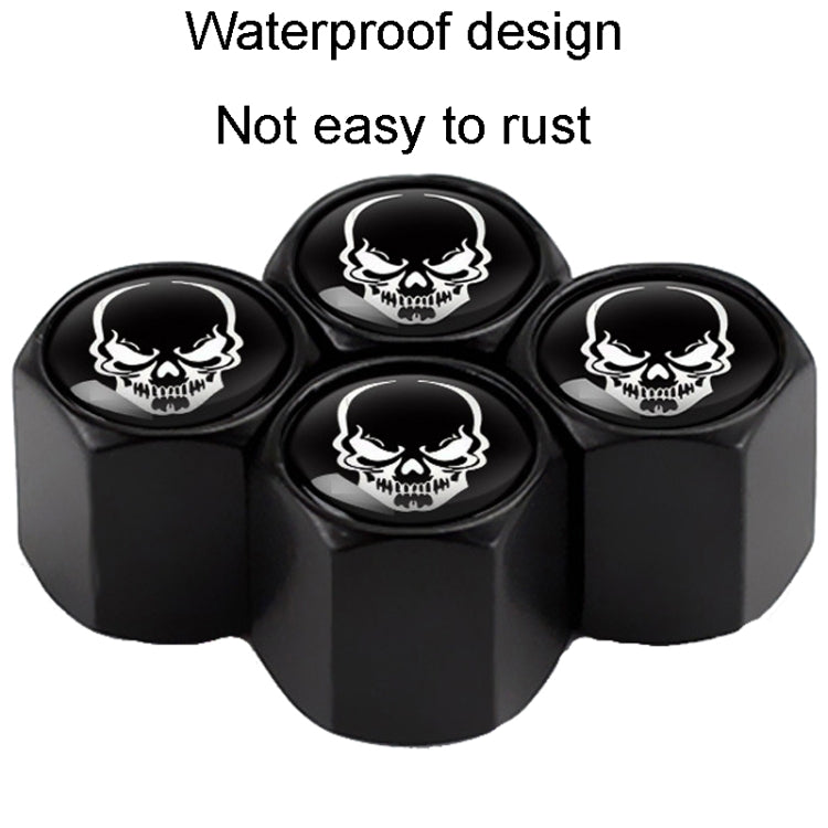 4pcs /Set Skeleton Metal Tire Valve Caps Automobile Modification Universal Valve Core Cover(Black) - Tire Valve Caps by PMC TechLife | Online Shopping South Africa | PMC TechLife | Buy Now Pay Later Mobicred