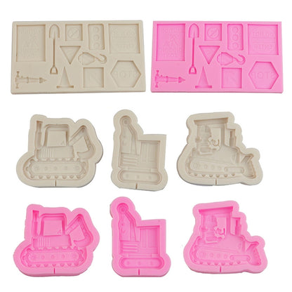 Cartoon Construction Site Tools Engineering Car Cake Decoration Molds, Specification: MK-3058 (Light Gray) - Food Molds by PMC Jewellery | Online Shopping South Africa | PMC Jewellery