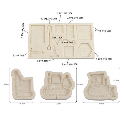 Cartoon Construction Site Tools Engineering Car Cake Decoration Molds, Specification: MK-3056 (Light Gray) - Food Molds by PMC Jewellery | Online Shopping South Africa | PMC Jewellery