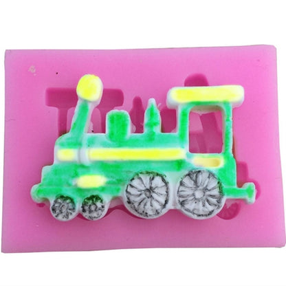 Classic Car Train Silicone Fondant Cake Mold Baking Decoration Tools(Gray) - Food Molds by PMC Jewellery | Online Shopping South Africa | PMC Jewellery
