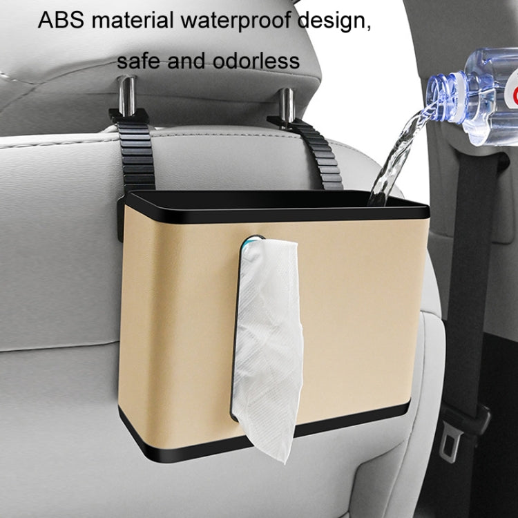 Car Seat Back Hanging Tissue Storage Box(Beige) - Stowing Tidying by PMC TechLife | Online Shopping South Africa | PMC TechLife | Buy Now Pay Later Mobicred