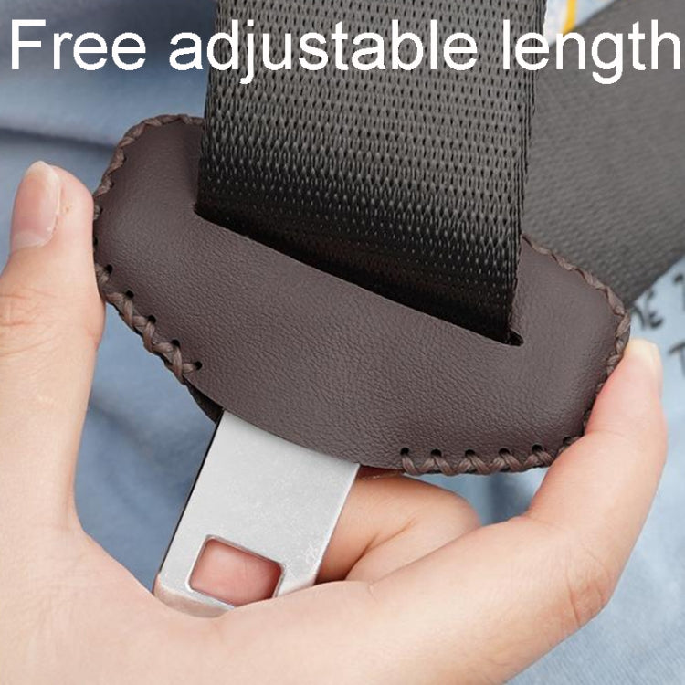 For BMW 1pair Seatbelt Insert Protector Bumper Belt Chuck Decoration(Brown) - Seat Belts & Padding by PMC TechLife | Online Shopping South Africa | PMC TechLife | Buy Now Pay Later Mobicred