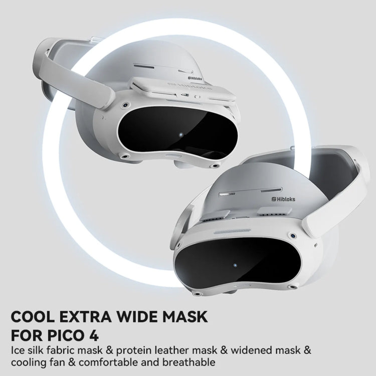 For PICO 4 Hibloks VR Glasses Face Cushion Protector Pad With Fan, Spec: 2pcs Ice Silk - VR Accessories by Hibloks | Online Shopping South Africa | PMC Jewellery | Buy Now Pay Later Mobicred