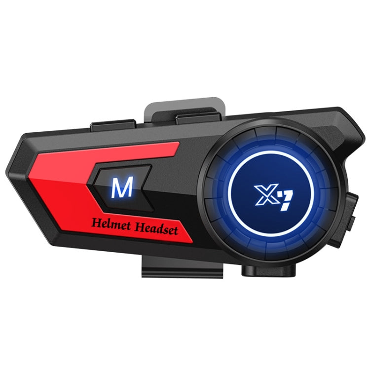 X7 Motorcycle Helmet Bluetooth Headset Riding Navigation Listening Song Soft Hard Wheat(Red) - Motorcycle Walkie Talkie by PMC TechLife | Online Shopping South Africa | PMC TechLife | Buy Now Pay Later Mobicred