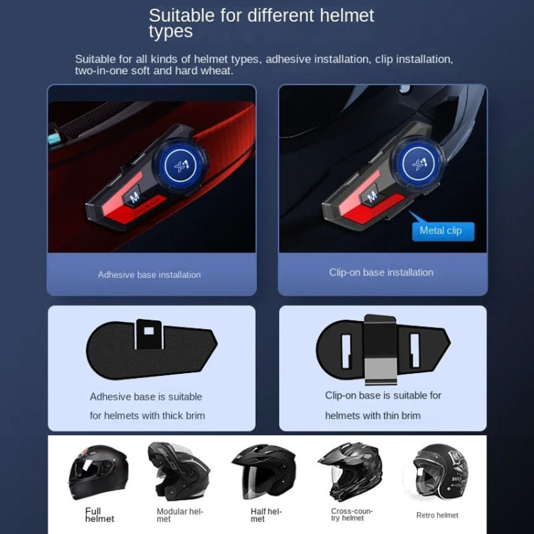 X7 Motorcycle Helmet Bluetooth Headset Riding Navigation Listening Song Soft Hard Wheat(Red) - Motorcycle Walkie Talkie by PMC TechLife | Online Shopping South Africa | PMC TechLife | Buy Now Pay Later Mobicred