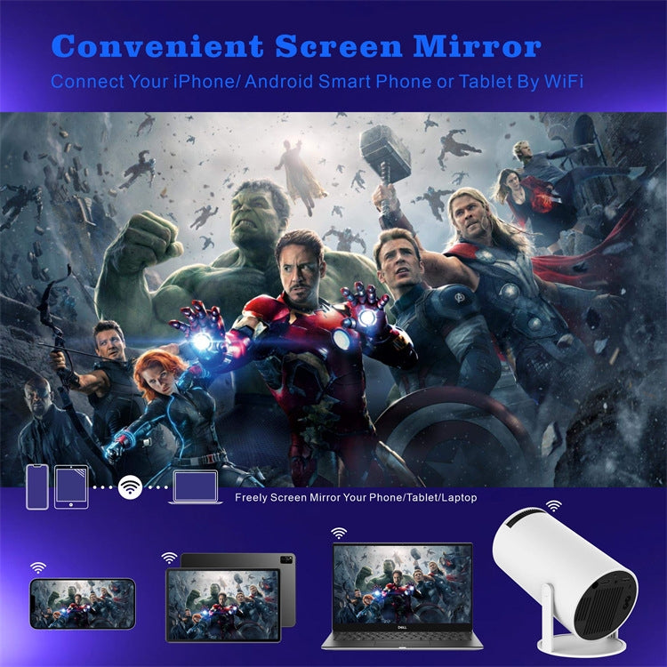HY300 Smart Projector Android 11.0 System 120 Lumen Portable Projector US Plug - Mini Projector by PMC TechLife | Online Shopping South Africa | PMC TechLife