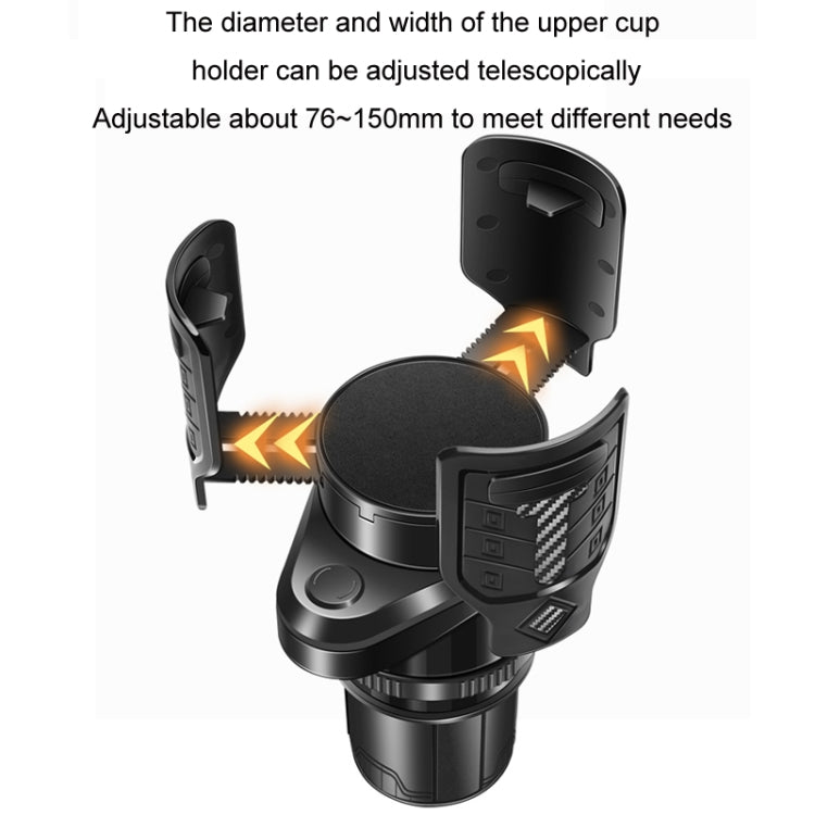 Carbon Fiber Multifunctional Car Modified Water Cup Holder Ashtray(Black) - Car Drink Holders by PMC TechLife | Online Shopping South Africa | PMC TechLife | Buy Now Pay Later Mobicred