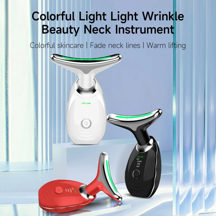 Electrical Neck Beauty Instrument Neck Massager Face Beauty Device, Style: Oval(Red) - free shipping - PMC TechLife - Order now!