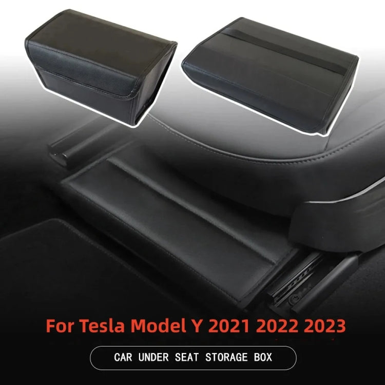 For Tesla Model Y PU Leather Car Interior Storage Glove Box Modification Accessories, Style: Seat Model - free shipping - PMC TechLife - Order now!