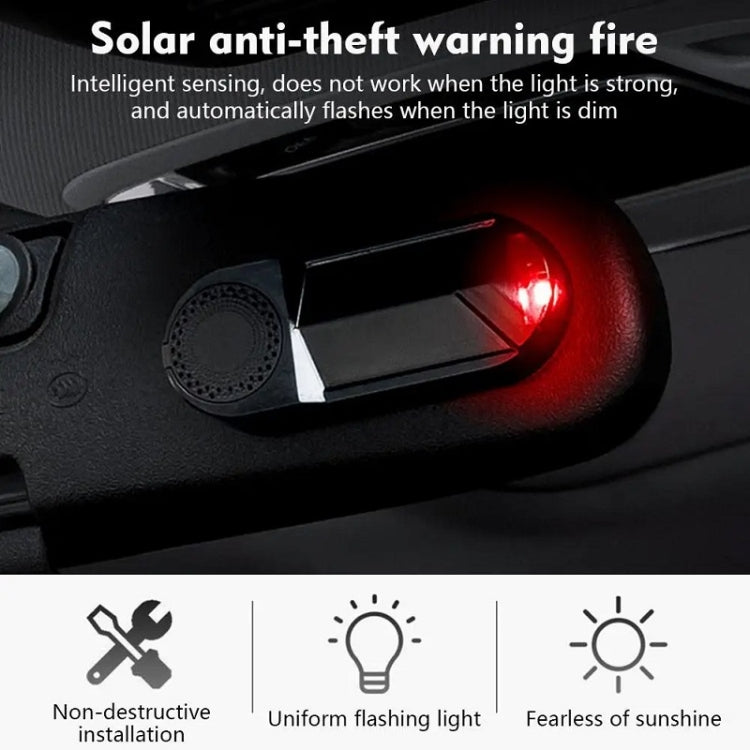 Car Solar Anti-Theft Alarm LED Warning Light With Aromatherapy(Red Light) - Warning Lights by PMC Jewellery | Online Shopping South Africa | PMC Jewellery