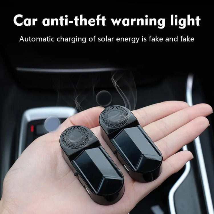 Car Solar Anti-Theft Alarm LED Warning Light With Aromatherapy(Blue Light) - Warning Lights by PMC Jewellery | Online Shopping South Africa | PMC Jewellery