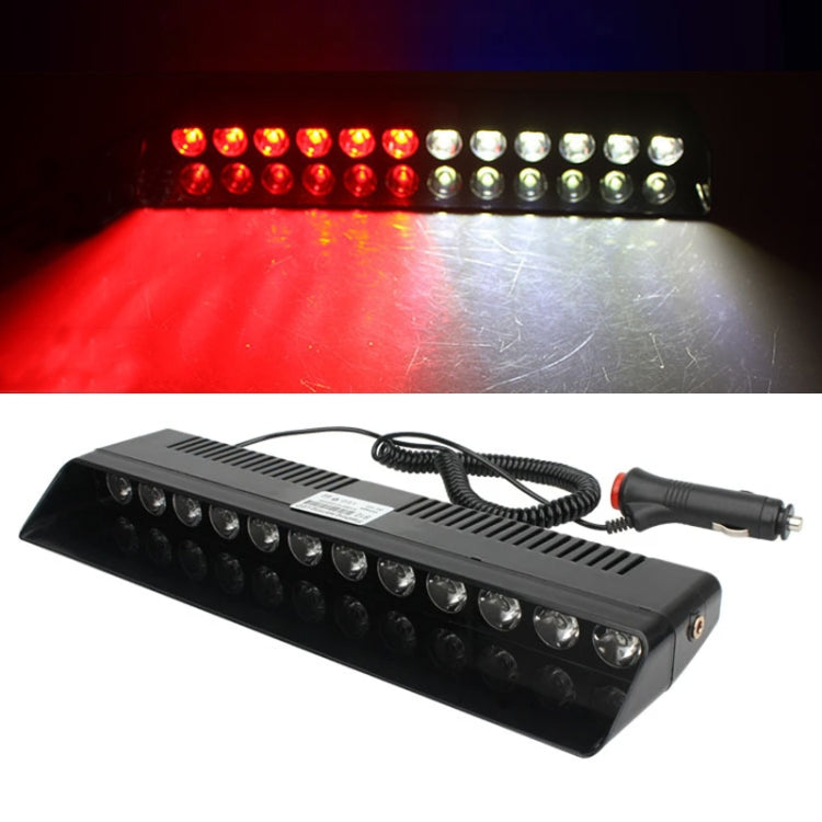 12 LED Car Front Suction Cup High Brightness Strobe Light(Red White) - Warning Lights by PMC Jewellery | Online Shopping South Africa | PMC Jewellery | Buy Now Pay Later Mobicred