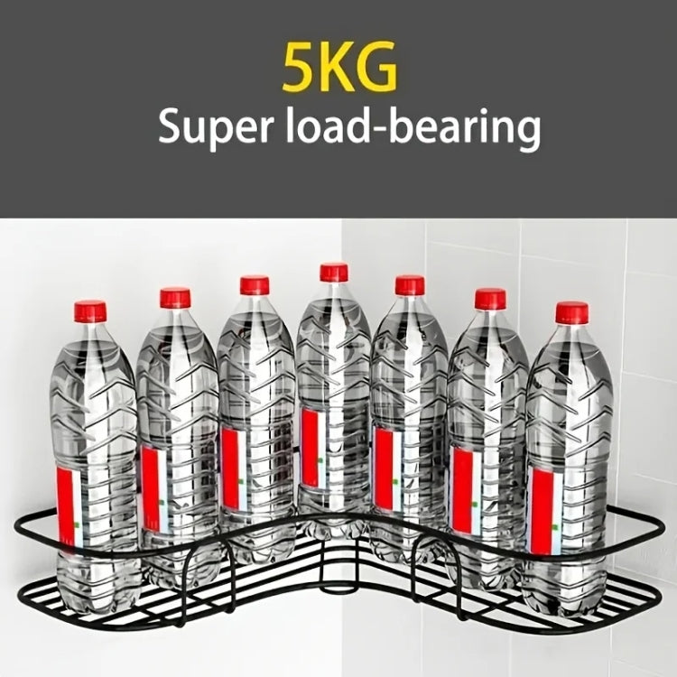 Punch-free Bathroom Triangle Storage Rack Multifunctional Wall Hanging Bracket(White) - Shelves by PMC TechLife | Online Shopping South Africa | PMC TechLife