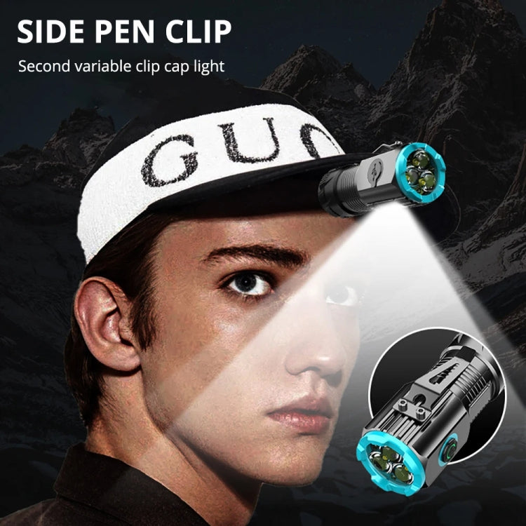 Mini Outdoor Dual Light Source Magnetic Hat Clip Multifunctional Portable Flashlight(without Battery) - Mini Flashlight by PMC TechLife | Online Shopping South Africa | PMC TechLife