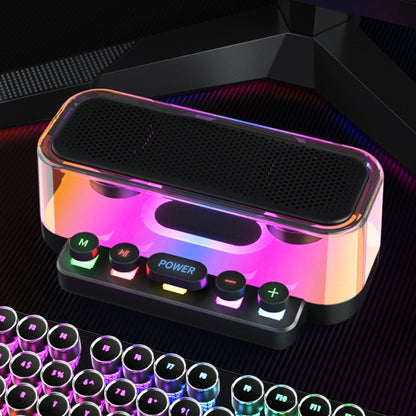 Wireless Bluetooth Speaker Subwoofer with Colorful Lights Supports U Disk(Black) - Desktop Speaker by PMC Jewellery | Online Shopping South Africa | PMC Jewellery | Buy Now Pay Later Mobicred