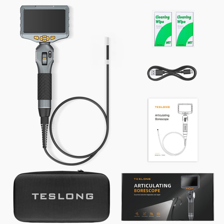 Teslong TD500 HD 5 Inch Large Screen 360 Degree Dual Steering Borescope Industrial Components Overhaul -  by Teslong | Online Shopping South Africa | PMC Jewellery | Buy Now Pay Later Mobicred