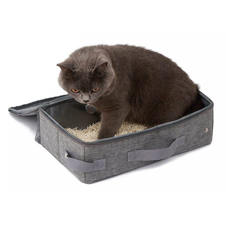 35x45cm Foldable Oxford Cloth Portable Cat Litter Box Pet Bag - Wash Litter Tray by PMC TechLife | Online Shopping South Africa | PMC TechLife